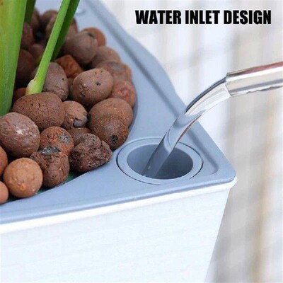 Large Flowerpot Imitation Metal Plastic Tall Planter Garden