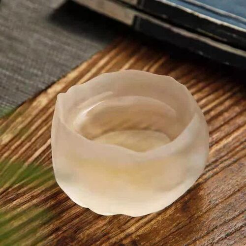 1Pc Japanese Handmade Hammer Pattern Tea Cup Transparent Mat