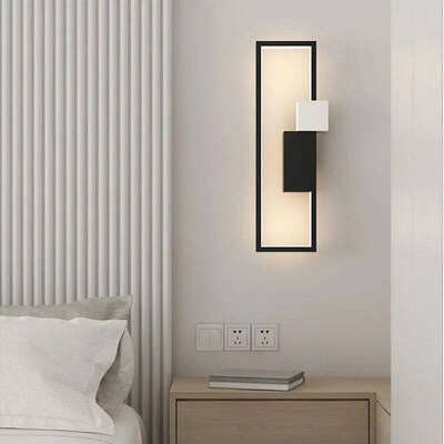 Modern simple long square bedside wall lamp corridor corrido