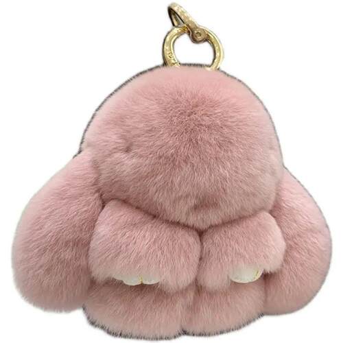 Fluffy Rabbit Fur Pompon Bunny Keychain For Women Girls Bag