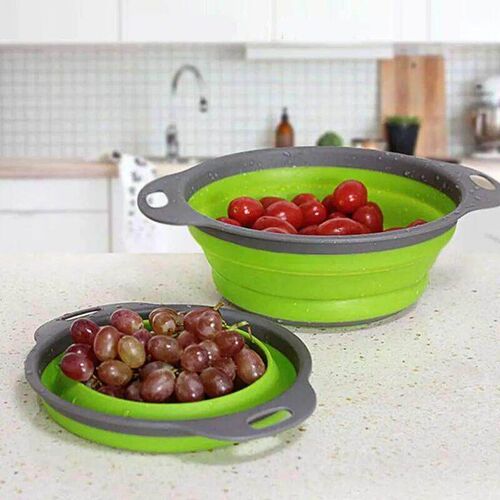 Collapsible Silicone Strainer Fruit Vegetable Washing Basket
