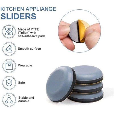 8 Pack Kitchen Appliance Sliders,25Mm Adhesive Magic PTFE