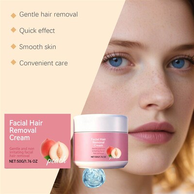 Gentle Facial Hair Removal Cream with Moisturizing Ingredien
