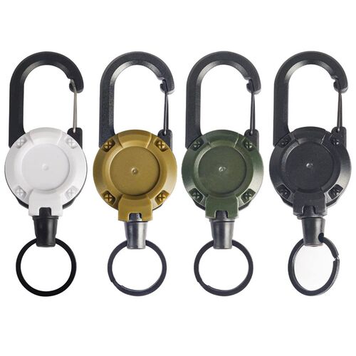 1Pcs Anti-theft Metal Easy-to-pull Buckle Rope Elastic Keych