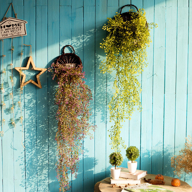 田园清新咖啡客厅餐厅墙面装饰摆设花仿真花藤条吊兰金钟柳假花藤,家居饰品,仿真花/假花,淘宝优惠券,粉丝福利购,淘宝优惠卷