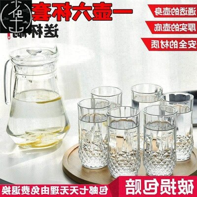 Cold water pot glass pitcher heat jug of large capacity ex