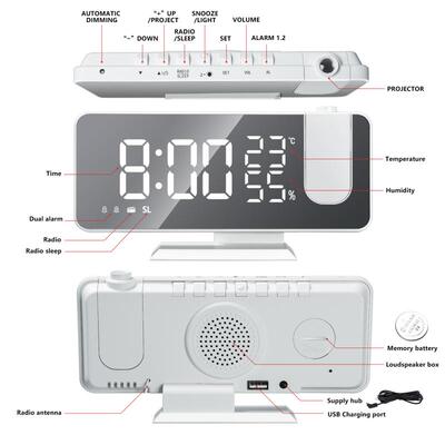 LED Digital Alarm Clock Watch Table Electronic Desktop Clock