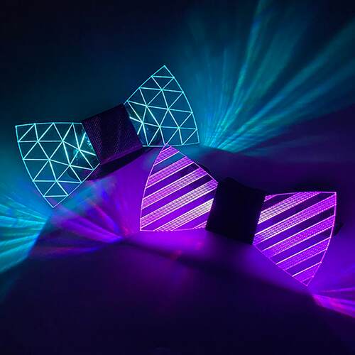 Luminous Bow Tie Neon Light Trendy Costume Accessories Glowi