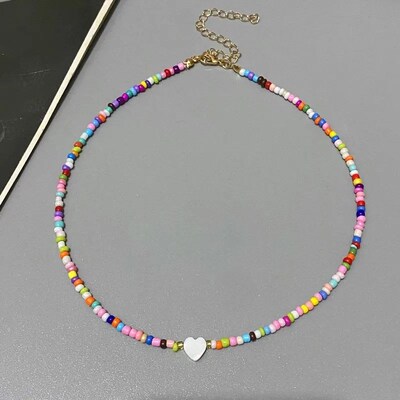 New Nature Shell Love Heart Choker Necklace for Girl Spring