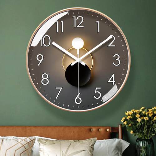mute clock wall clock living room modern minimalist atmos