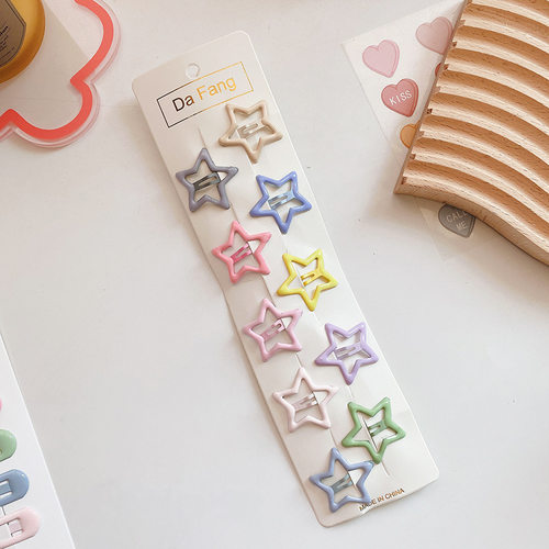 2023 New Shiny Geometric Princess BB Hairpins Set Gift Girls