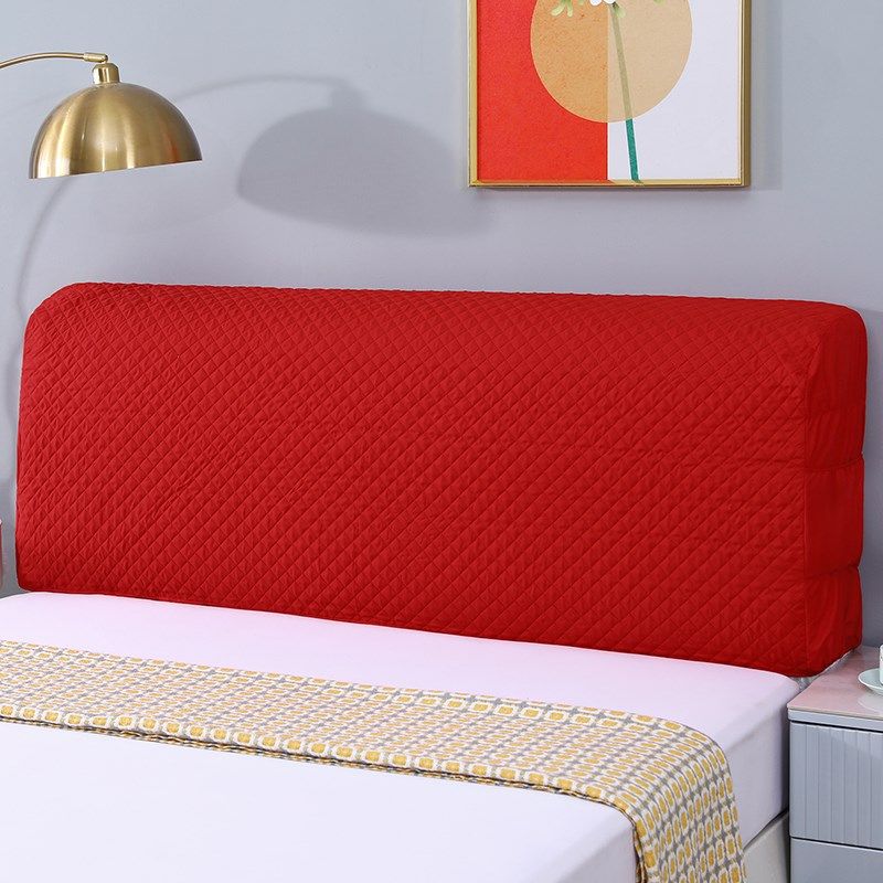 新款结婚床头罩红色婚庆软包皮床通用床头防尘罩高档遮丑床头盖布,居家布艺,床头罩,淘宝优惠券,粉丝福利购,淘宝优惠卷