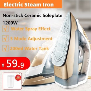 Electric Iron Steam Ceramic Soleplate Clothes Steamer