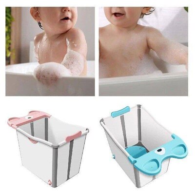 Foldable Bathtub with Seat Swimming Pool Easy to Store