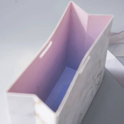 Gift Bags Packaging Creative Mini Grey Marble Paper Bag For
