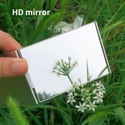 Aluminum Folding Mirror Pocket Mini Portable Makeup Mirrors