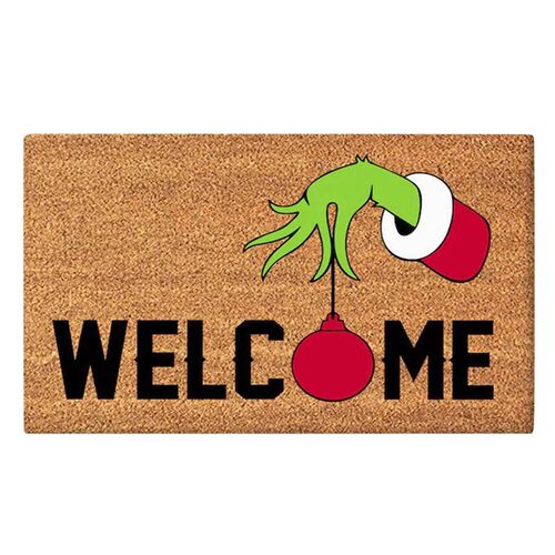 Xmas Welcome Christmas Mat Non-Slip And Washable Doormat Dec