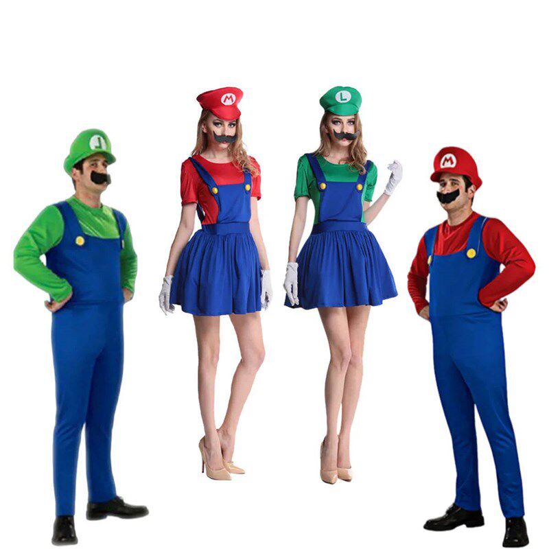 Disguise Men Luigi Deluxe Adult Costume Super Brothers Costu - 实物图