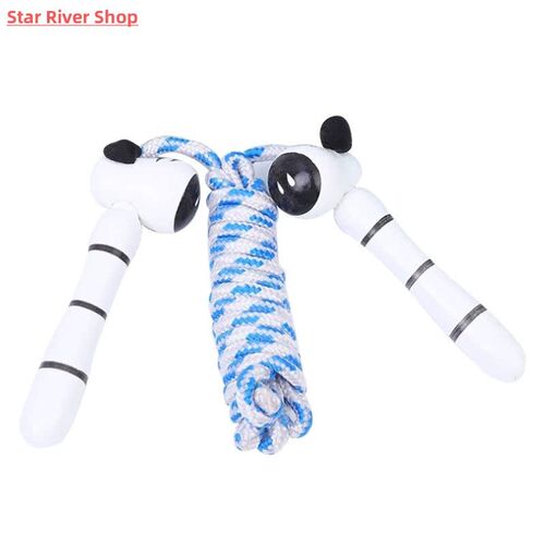 Kids Jump Rope Adjustable Cotton Braided Skipping Rope with