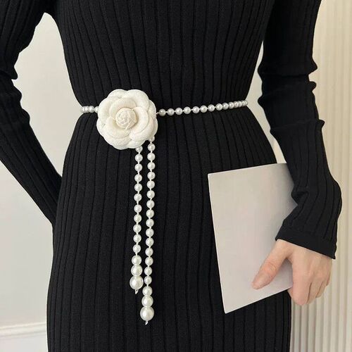 Women Floral Waist Chain Accessories 110cm Fragrant Flowers
