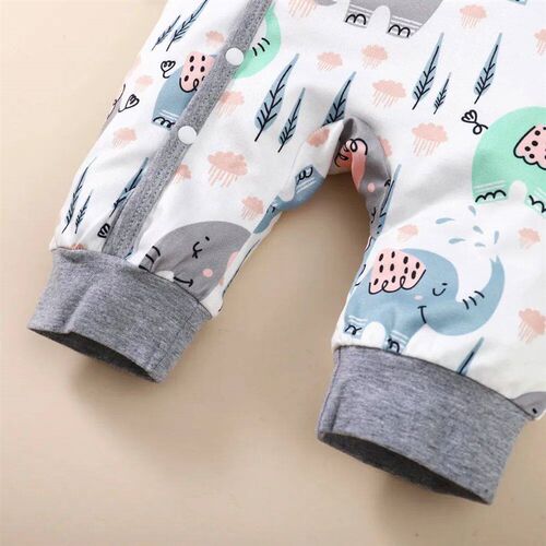 0-18 Months Baby Clothes Newborn Boy Romper Long Sleeves Ani