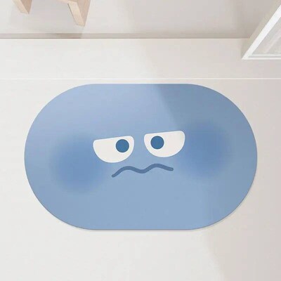 Cartoon Expression Diatomaceous Mud Bathroom Absorbent Quick