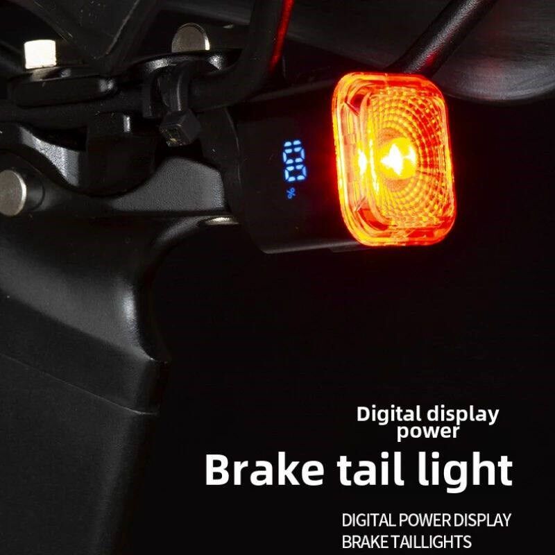 Bicycle Smart Tail Light Auto Brake Sensing Waterproof Recha图片