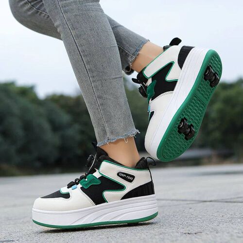 Students childrens shoes four wheel light shoes Boys invisi