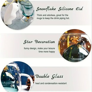 1pc, Christmas Tree Coffee Mug, Double Walled Glass Coffee C