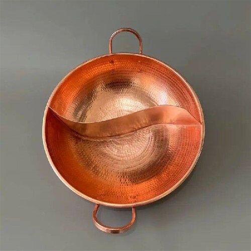 Pure Copper Frying Pan Hot Pot Seperate Handmade Thick