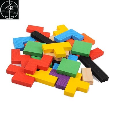 Tetris 100-variable box intelligence puzzle childrens wood
