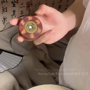 小叶紫檀太极八卦指尖陀螺手指桌面解压神器减压玩具把玩