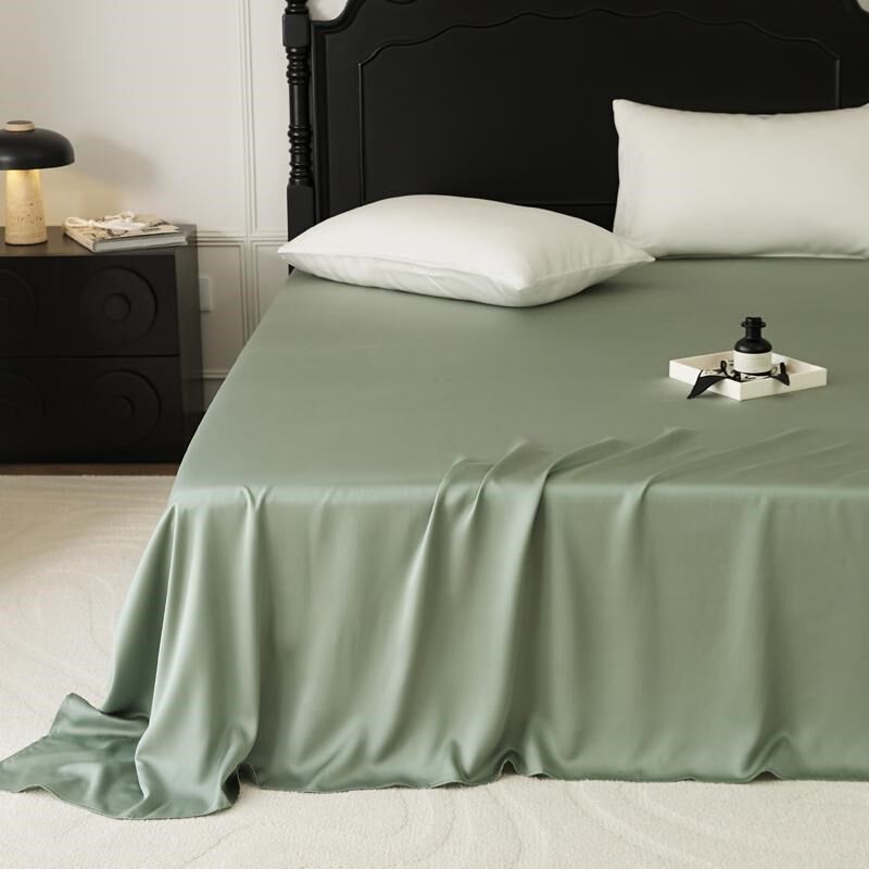 夏季凉感100支兰精天丝床单纯色丝滑裸睡莱赛尔床笠床罩三件套1.8