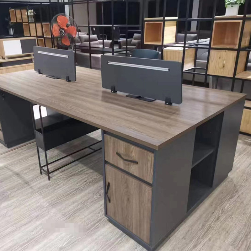 职员办公桌椅组合带抽屉两人位4/6/8创意屏风卡座简约电脑桌