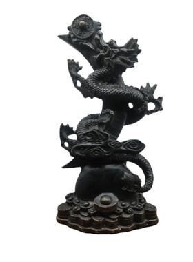 仿古做旧 铜龙 铜月亮龙 铜器 工艺品礼品 家居摆件