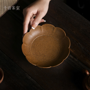 【灰念酱釉梅落壶承】茶承干泡台壶垫陶瓷茶具茶壶垫茶具茶托壶承