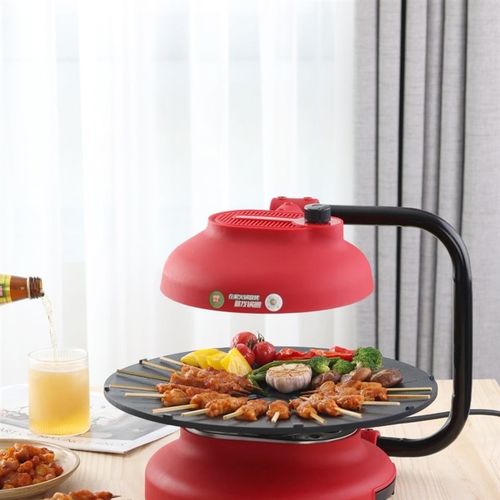 锅圈岳云鹏烧烤炉德朗红外线无油烟电烤炉新款韩式不粘肉锅旋转炉