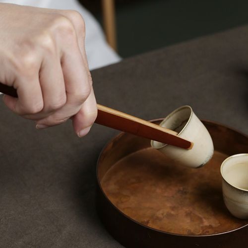 中式复古天然老煤竹茶夹功夫茶泡茶防滑镊子取茶夹托架茶勺茶配件