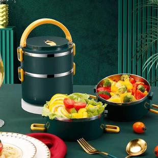 不锈钢多层饭盒上班族便当盒学生宿舍饭堂保温多层饭盒三层四层