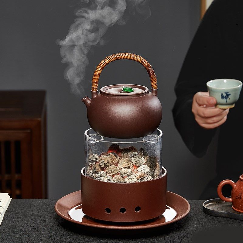 紫砂观火煮茶炉中式家用围炉室内风炉炭火小茶炉功夫茶具配件炭炉