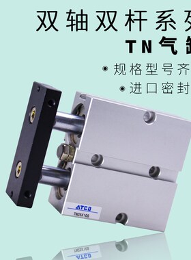 双轴双杆气缸TN20X10/30/40/60/70/80/100/125/150/175/200-S-H