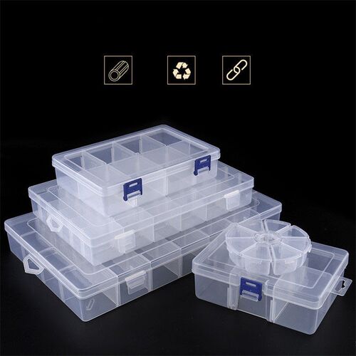 Adjustable 3-36 Grids Compartment Plastic Storage Box Jewelr