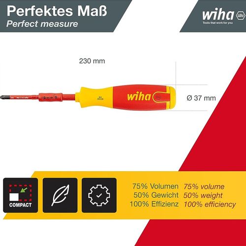 德国wih威汉绝缘螺丝刀多功能弹仓电工批头装空开接线专用