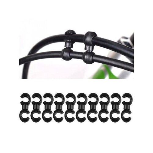 10pcs/set Bicycle Brake Gear Cable S Style Clips