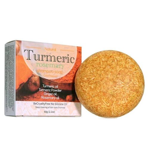 60g Organic Turmeric Shampoo Soap Handmade Natural Solid Veg