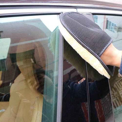 Single-sided Wool Soft cashmere Car Wash Glove Cleaning Mitt