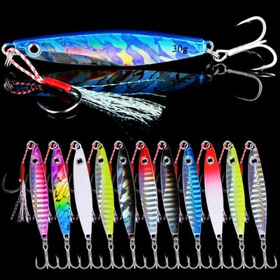Aorace 12pcs Metal Spoon Jigs Carp Fishing Lure  7g 12g 17g