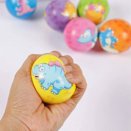 6Pcs Cartoon Dinosaur Bouncy Balls Dino Party Gifts Jumping