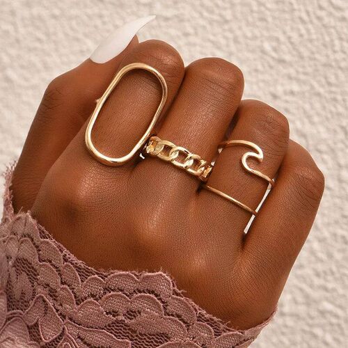 2023 women ring set bague femme matching rings bohemian fash