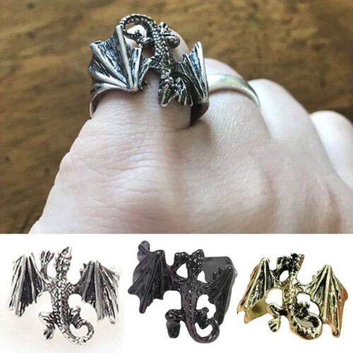 Bat Ring Vintage Gothic Finger Rings Simple Women Men Person